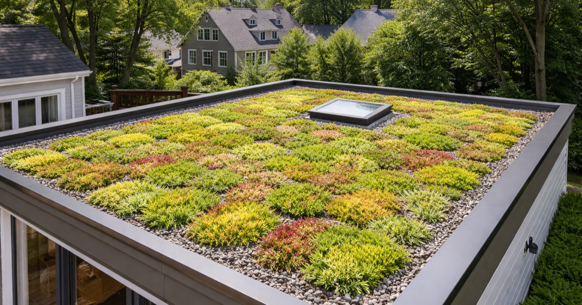 What does a green roof cost per m² in Belgium in 2026?