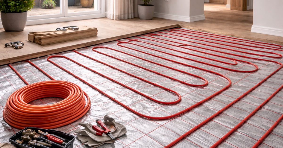 What does underfloor heating cost per m² in Belgium in 2026?