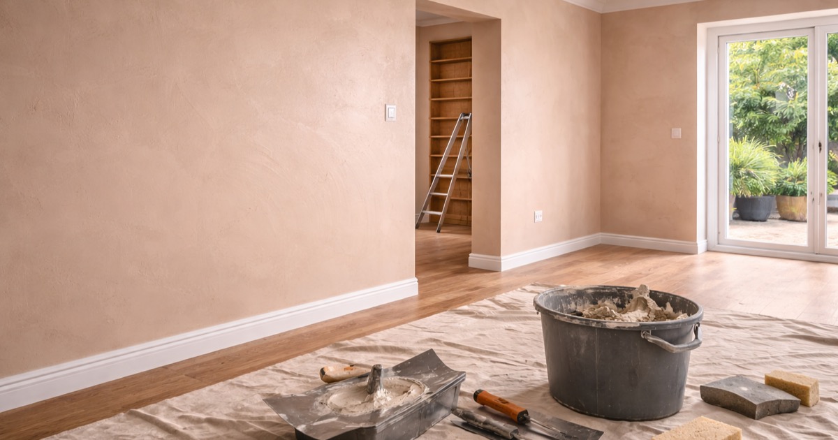 What does plastering cost per m² in Belgium in 2026?